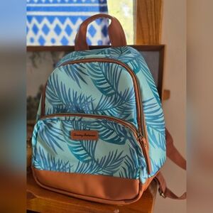 Tommy Bahama Blue and Brown Women's Backpack